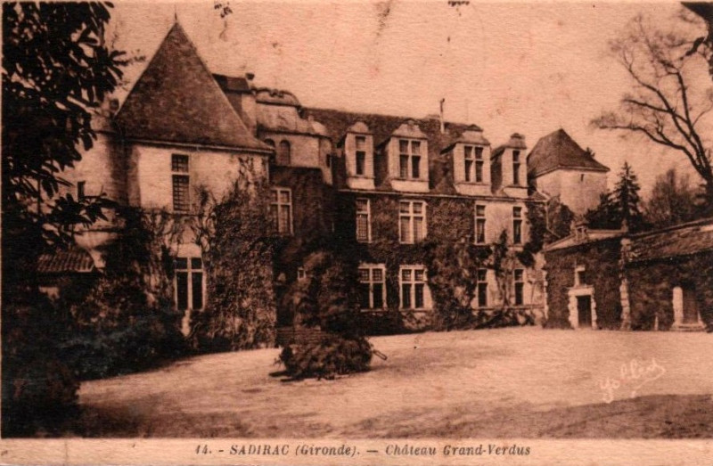 Carte postale ancienne Sadirac - château du Grand Verdus 2
