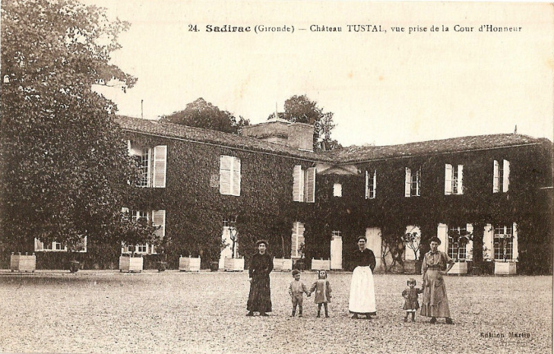 Carte postale ancienne Sadirac - château Tustal 1