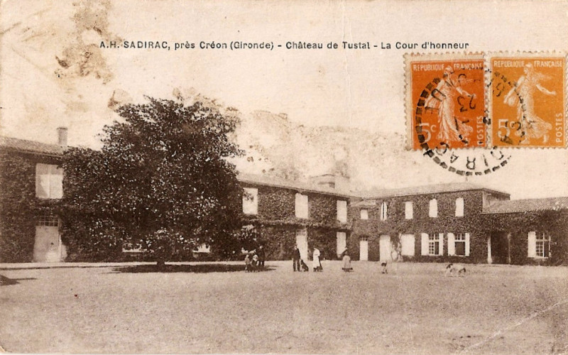 Carte postale ancienne Sadirac - château Tustal 2