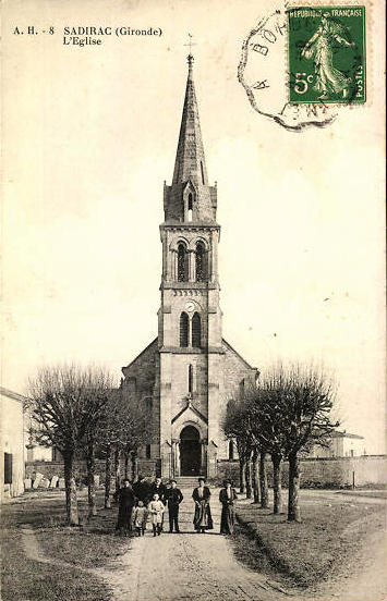 Carte postale ancienne Sadirac - église 3