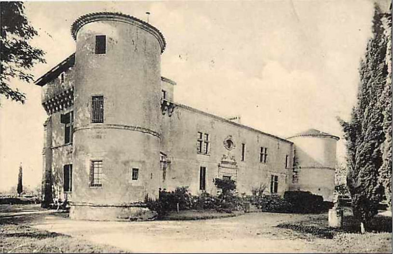 Carte postale ancienne Saillans - château de Carles 2