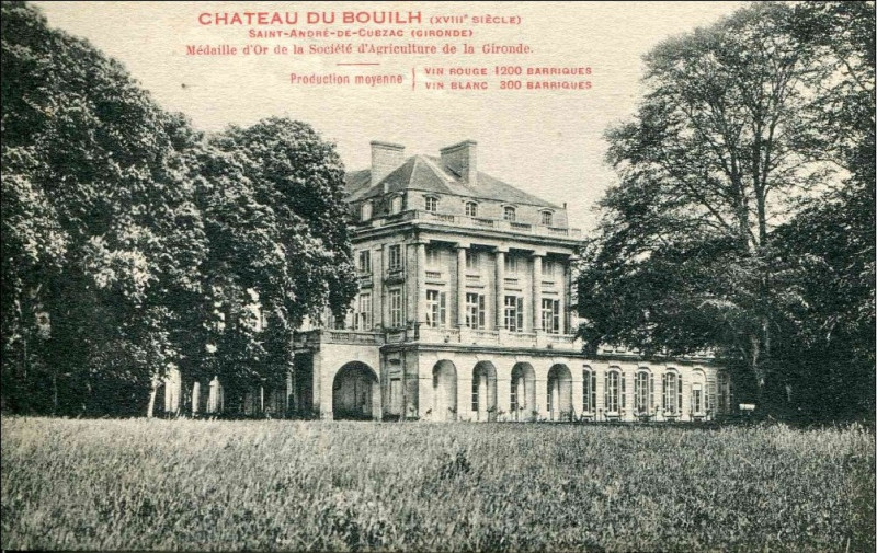 Carte postale ancienne Saint-André-de-Cubzac - château du Bouilh 1