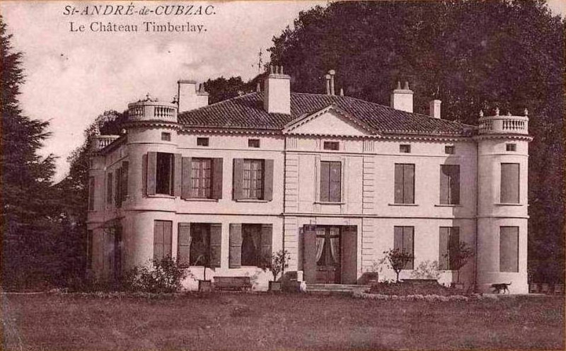 Carte postale ancienne Saint-André-de-Cubzac - château Timberlay 2