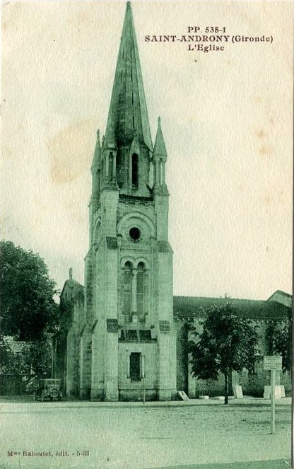 Carte postale ancienne Saint-Androny - église 3