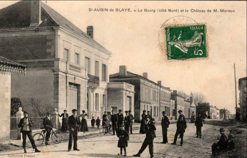 Carte postale ancienne Saint-Aubin-de-Blaye - bourg 1