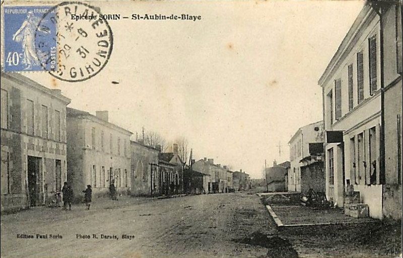 Carte postale ancienne Saint-Aubin-de-Blaye - bourg 2