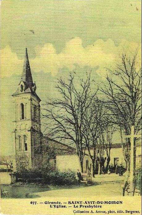 Carte postale ancienne Saint-Avit-du-Moiron - église 1