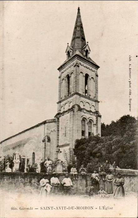 Carte postale ancienne Sant-Avit-du-Moiron - église 2