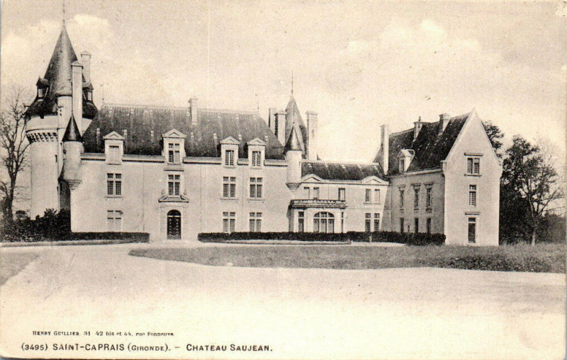 Carte postale ancienne Saint-Caprais-de-Bordeaux - château Saujean 4