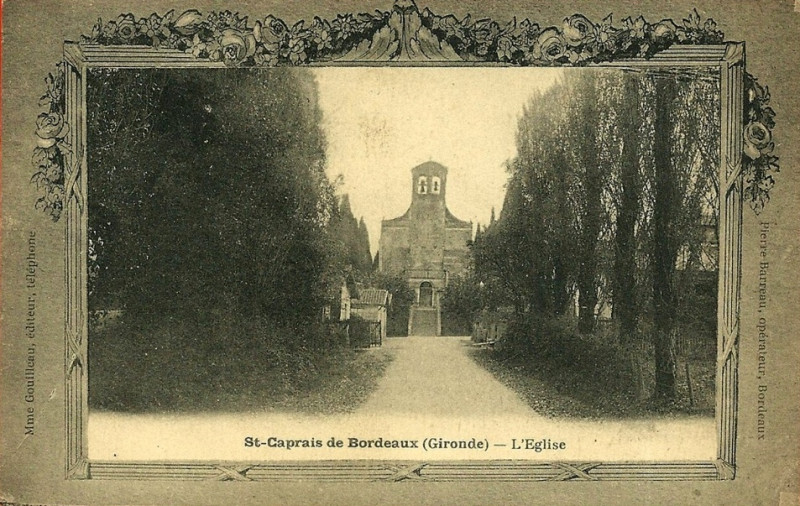 Carte postale ancienne Saint-Caprais-de-Bordeaux - église 2