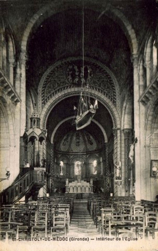 Carte postale ancienne Saint-Christoly-Médoc - église 1