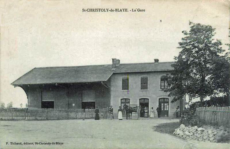Carte postale ancienne Saint-Christoly-de-Blaye - Gare 1