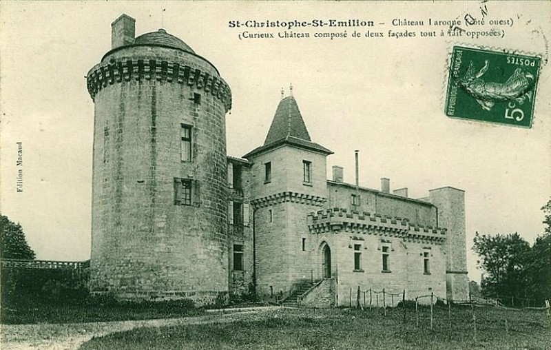 Carte postale ancienne Saint-Cristophe-des-Bardes - château Laroque 1