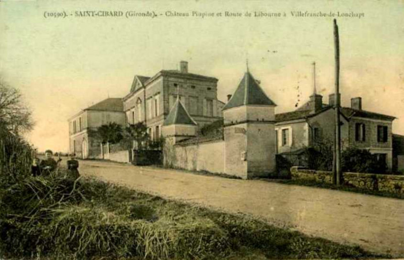 Carte postale ancienne Saint-Cibard - château Pinpine