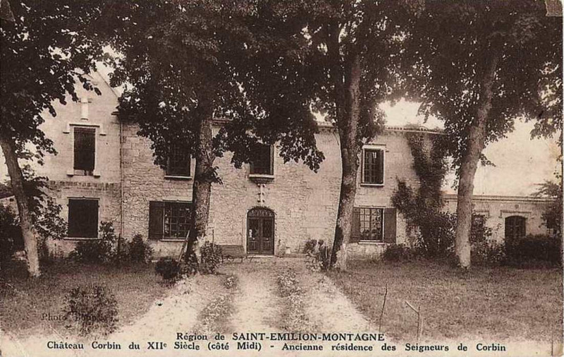 Carte postale ancienne Saint-Emilion château Corbin 1