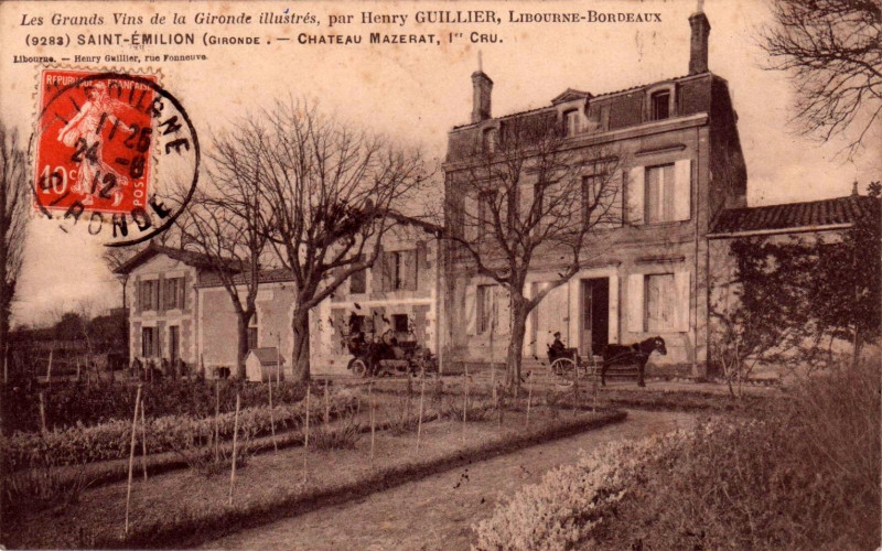 Carte postale ancienne Saint-Emilion château Mazerat