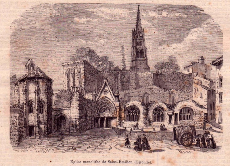 Carte postale ancienne Saint-Emilion église monolithe 10