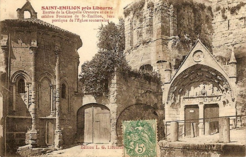 Carte postale ancienne Saint-Emilion église monolithe 11