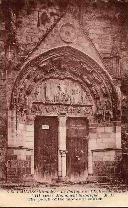 Carte postale ancienne Saint-Emilion église monolithe 12
