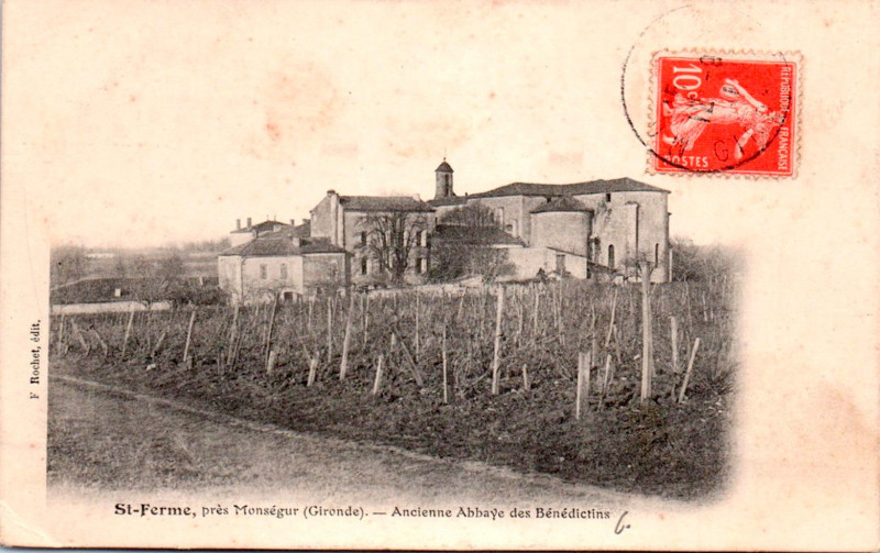 Carte postale ancienne Saint-Ferme - Ancienne Abbaye des Benédictins 2