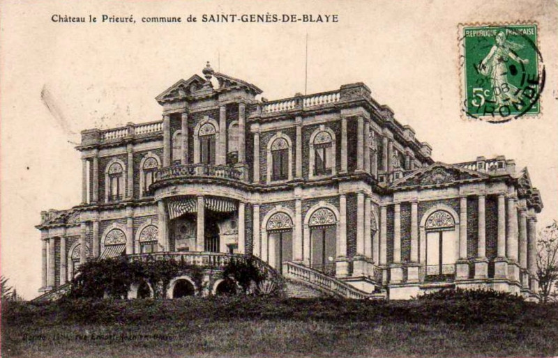 Carte postale ancienne Saint-Genès-de-Blaye - château le Prieuré 1
