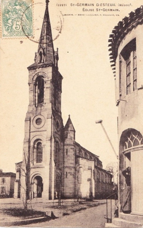Carte postale ancienne Saint-Germain-d'Esteuil - église 1