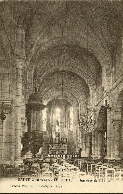Carte postale ancienne Saint-Germain-d'Esteuil - église 5