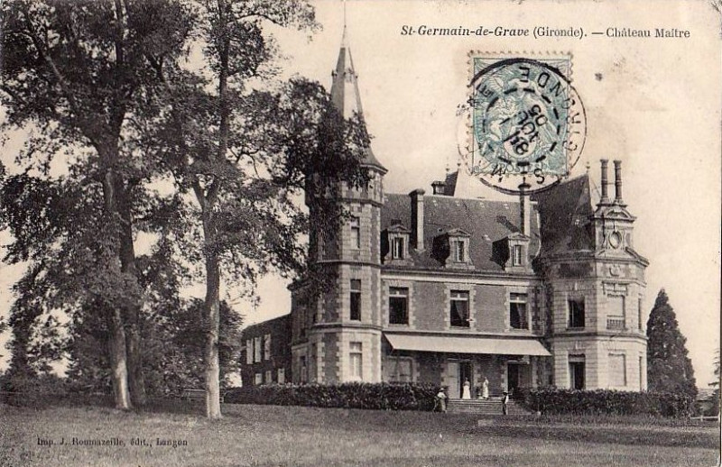 Carte postale ancienne Saint-Germain-de-Grave - château Maître