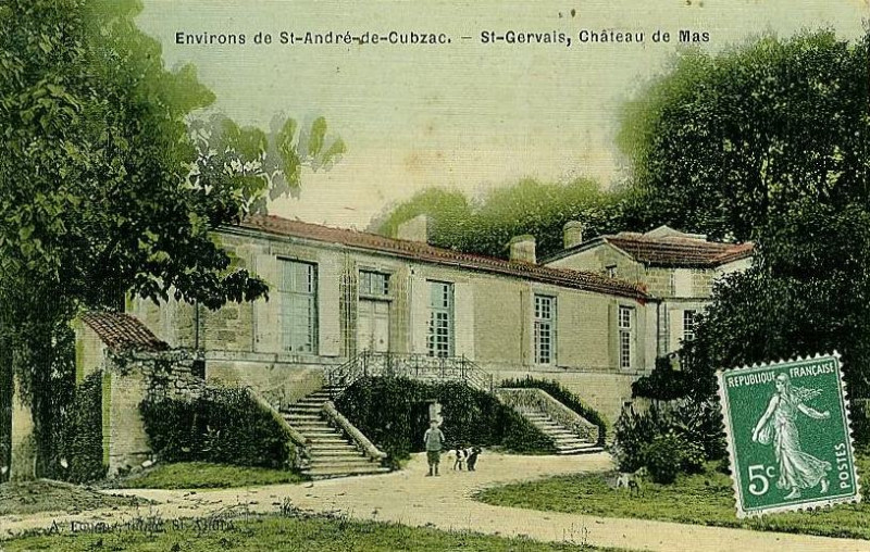 Carte postale ancienne Saint-Gervais - château de Mas 1a