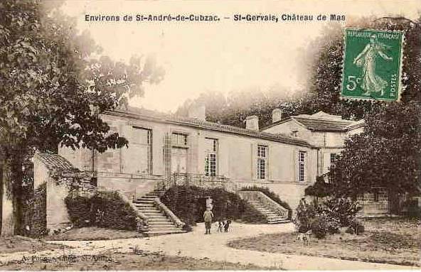 Carte postale ancienne Saint-Gervais - château de Mas