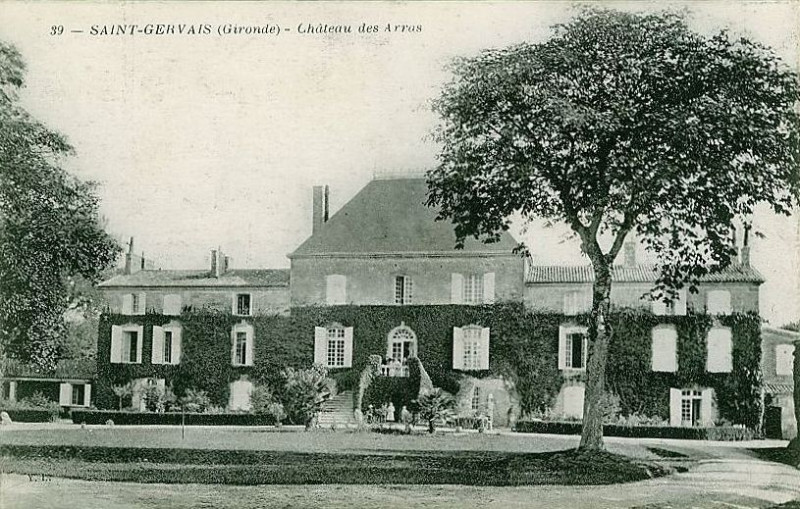 Carte postale ancienne Saint-Gervais - château des Arras