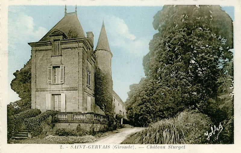 Carte postale ancienne Saint-Gervais - château Sturget