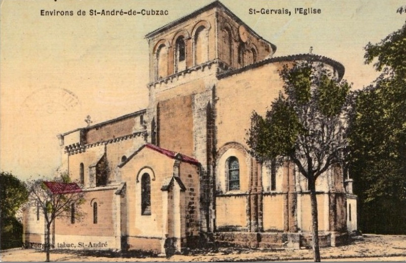 Carte postale ancienne Saint-Gervais - église 1