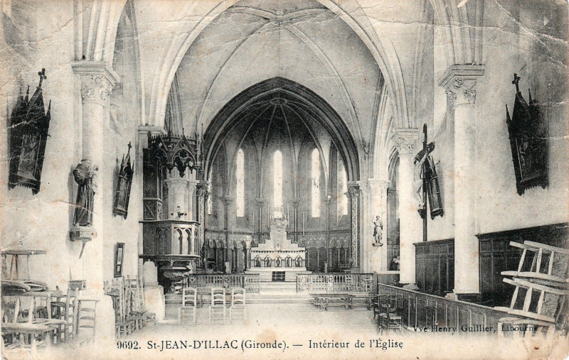Carte postale ancienne Saint-Jean-d'Illac - église 5