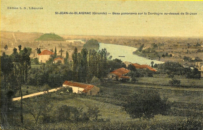 Carte postale ancienne Saint-Jean-de-Blaignac - vue générale 1