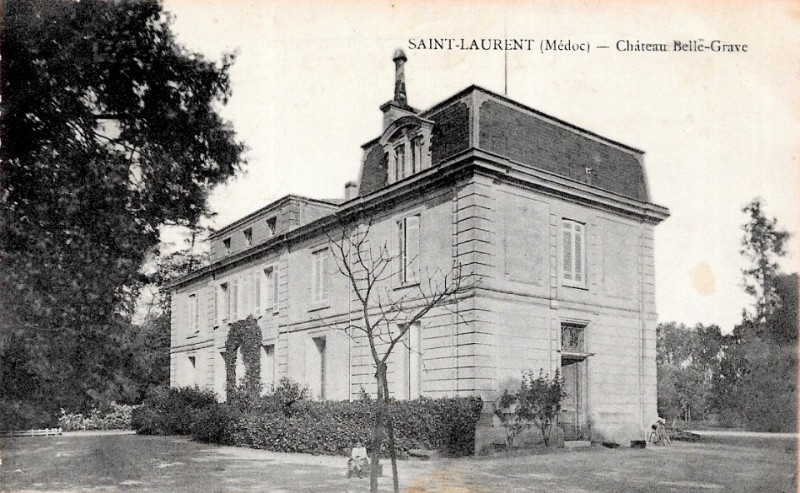 Carte postale ancienne Saint-Laurent-Médoc - château Belle-Grave 1