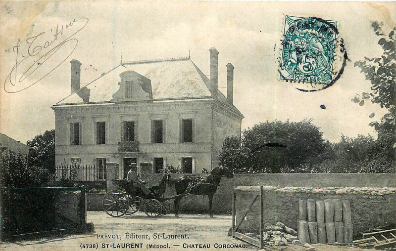 Carte postale ancienne Saint-Laurent-Médoc - château Corcanac 1