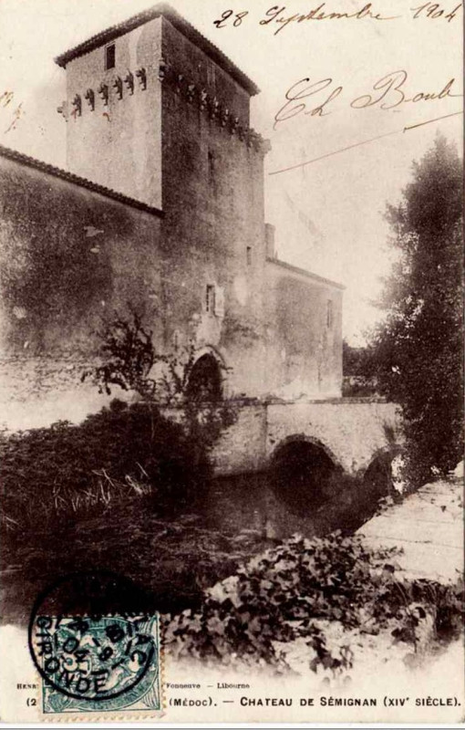 Carte postale ancienne Saint-Laurent-Médoc - château Sémignan 1