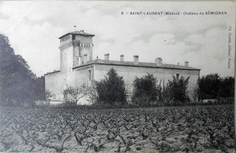 Carte postale ancienne Saint-Laurent-Médoc - château Sémignan 2