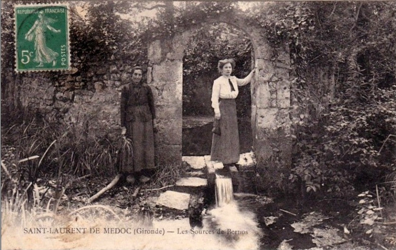 Carte postale ancienne Les Sources de Bernos à Saint-Laurent-Médoc