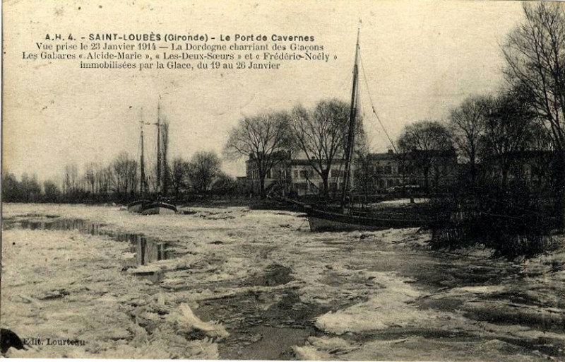 Carte postale ancienne Saint-Loubès (Cavernes) - bords de la Dordogne 4