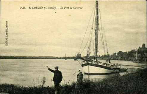 Carte postale ancienne Saint-Loubès (Cavernes) - bords de la Dordogne 7
