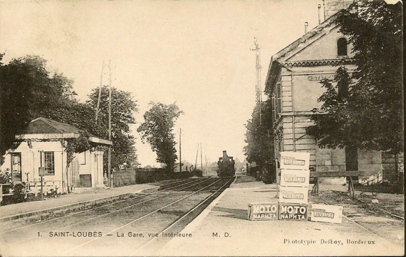 Carte postale ancienne Saint-Loubès-la-gare-vue-interieure