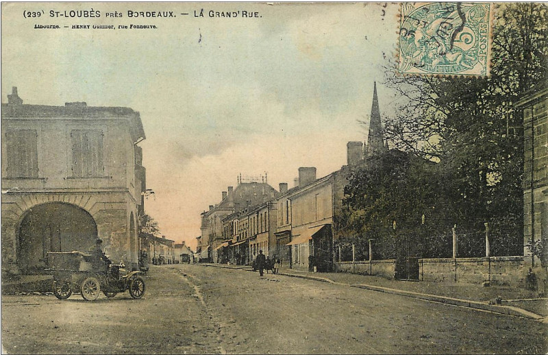 Carte postale ancienne Saint-Loubès-la-grand-rue