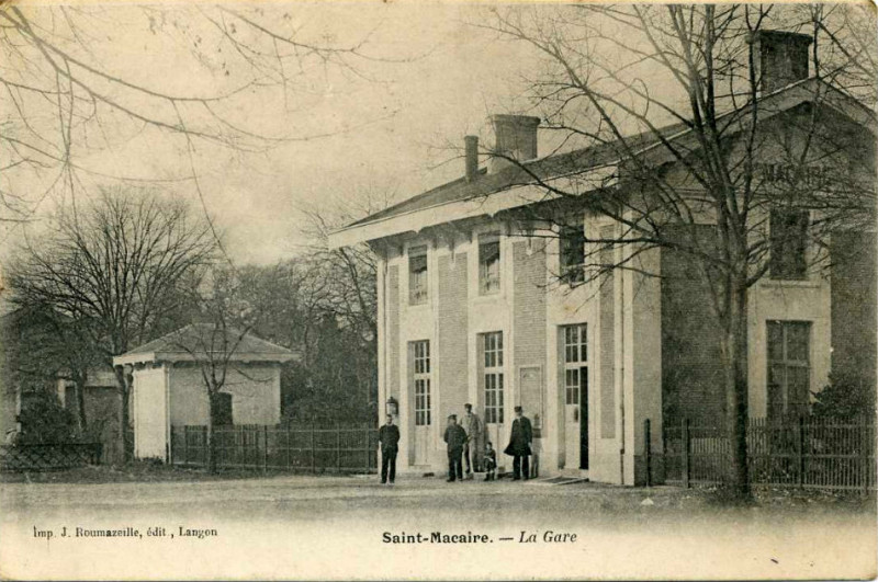Carte postale ancienne Saint-Macaire - Gare 2