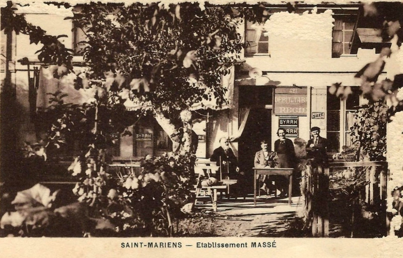 Carte postale ancienne Saint-Mariens - établissement Massé
