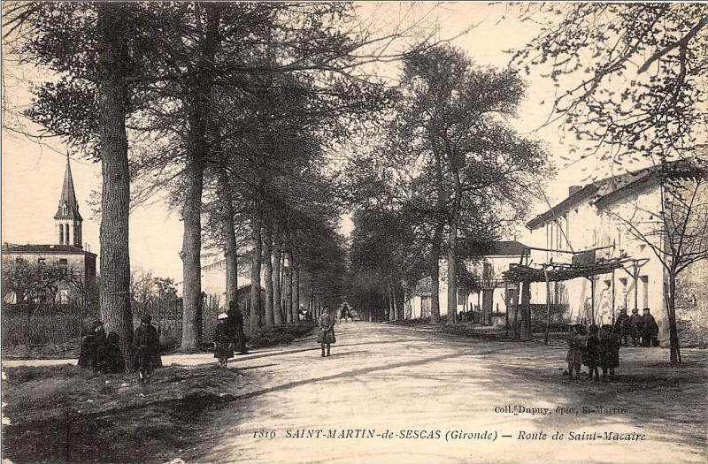 Carte postale ancienne Saint-Martin-de-Sescas - bourg 1