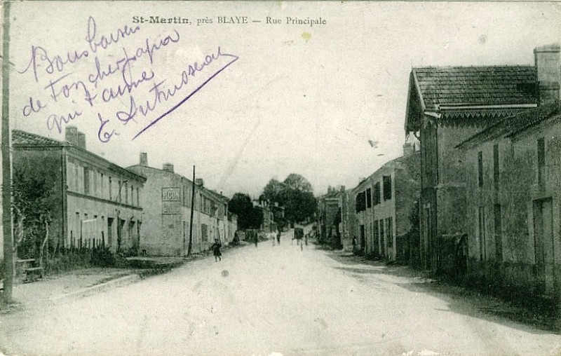 Carte postale ancienne Saint-Martin-Lacaussade - bourg