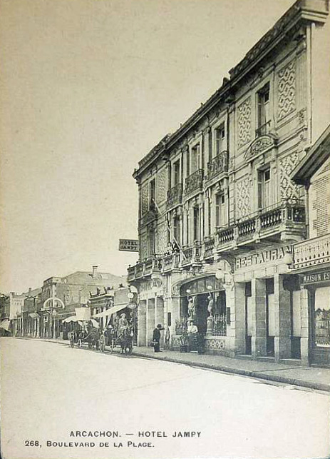 Carte postale ancienne Arcachon - Hôtel Bristol-Jampy 4