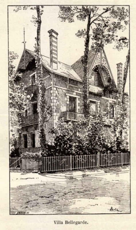 Carte postale ancienne Arcachon - villa Bellegarde 2